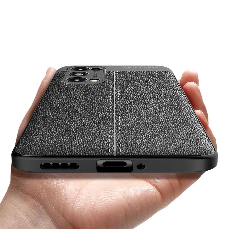 For OPPO Reno5 Pro 5G Litchi Texture TPU Shockproof Case(Black)