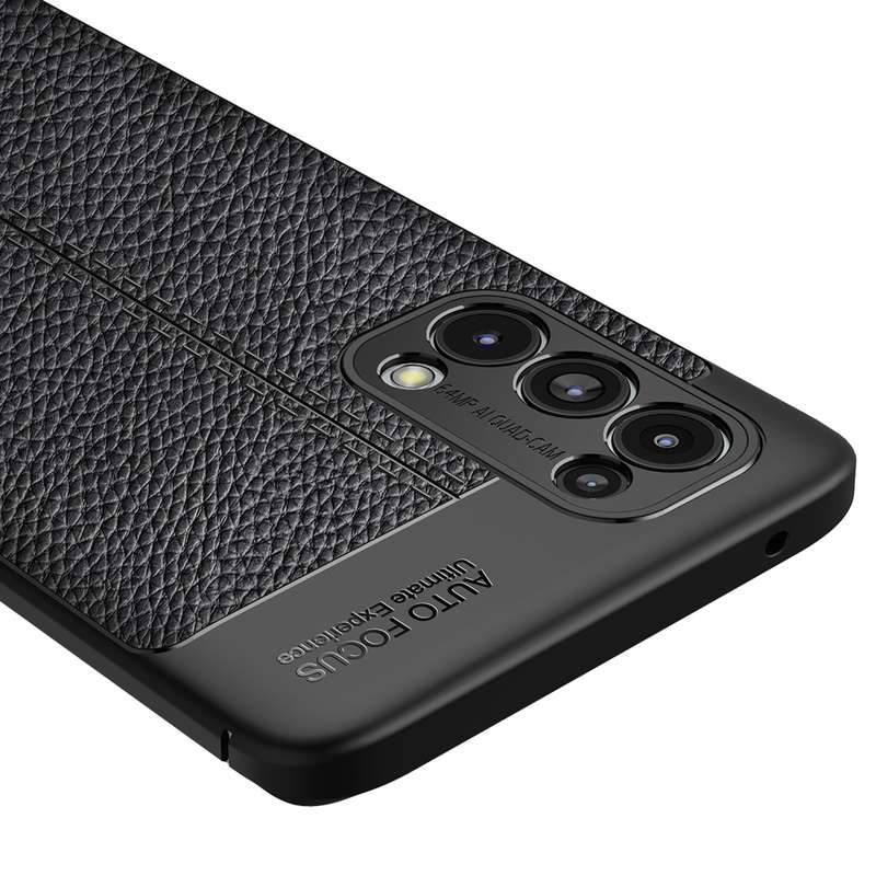 For OPPO Reno5 Pro 5G Litchi Texture TPU Shockproof Case(Black)