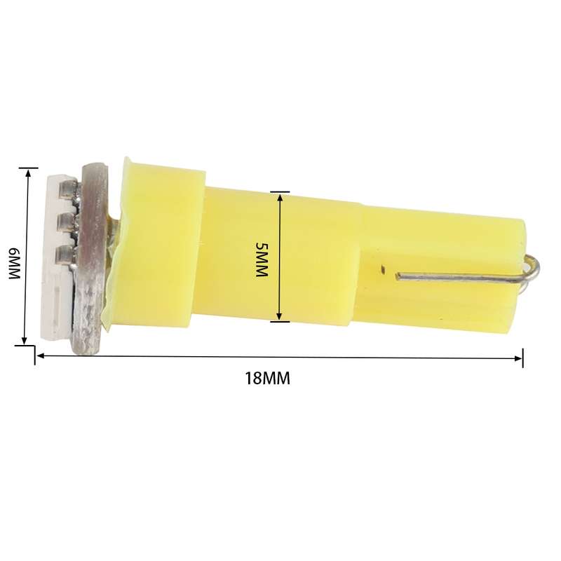 30 PCS T5 1LED SMD-5050 Car Modification LED Indicator Light Yellow Light