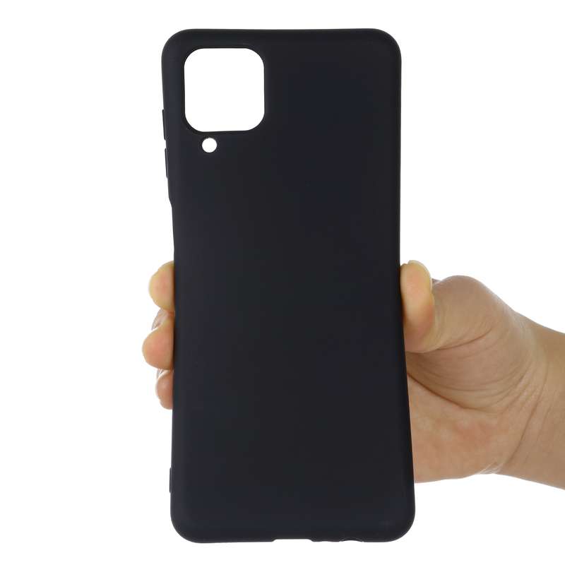 For Samsung Galaxy A12 Pure Color Liquid Silicone Shockproof Full Coverage Case(Red)