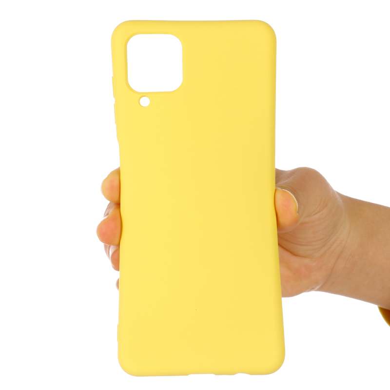 For Samsung Galaxy A12 Pure Color Liquid Silicone Shockproof Full Coverage Case(Red)