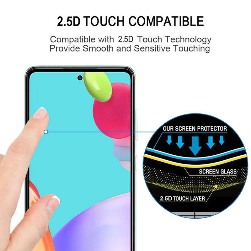 For Samsung Galaxy A52 5G /4G Full Glue Full Screen Tempered Glass Film