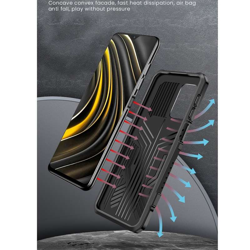 For Xiaomi Poco M3 Vanguard Warrior All Inclusive Double-color Shockproof TPU + PC Protective Case w
