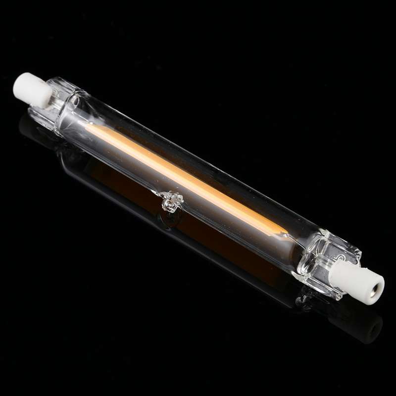 R7S 220V 13W 118mm COB LED Bulb Glass Tube Replacement Halogen Lamp Spot Light(6000K White Light)