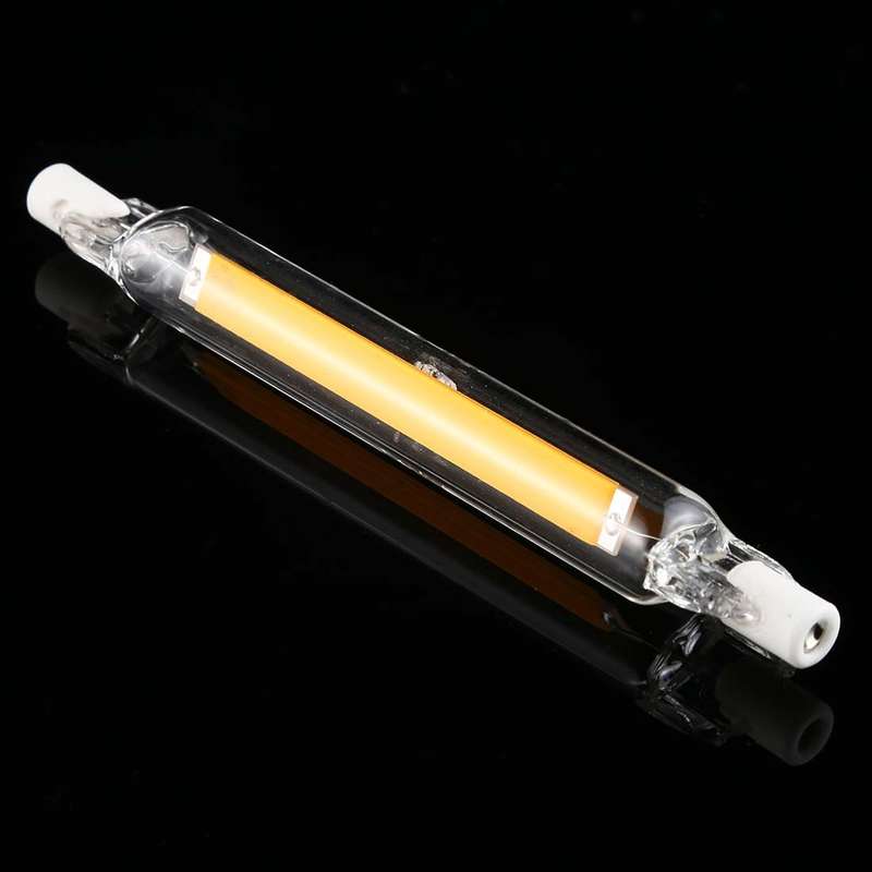 R7S 220V 13W 118mm COB LED Bulb Glass Tube Replacement Halogen Lamp Spot Light(6000K White Light)