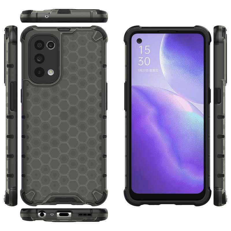 For Oppo Reno5 5G Shockproof Honeycomb PC + TPU Case(Green)