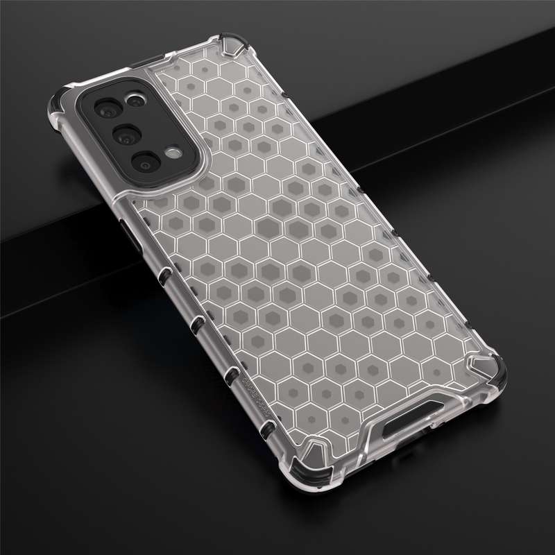 For Oppo Reno5 Pro 5G Shockproof Honeycomb PC + TPU Case(Black)