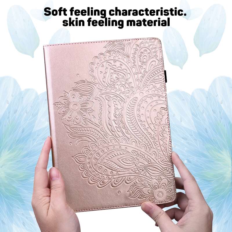 For Samsung Galaxy Tab S2 9.7 T815 Peacock Embossed Pattern TPU + PU Horizontal Flip Leather Case wi
