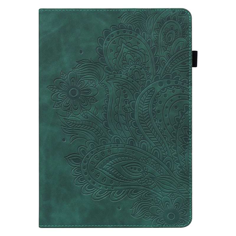 For Samsung Galaxy Tab S2 9.7 T815 Peacock Embossed Pattern TPU + PU Horizontal Flip Leather Case wi