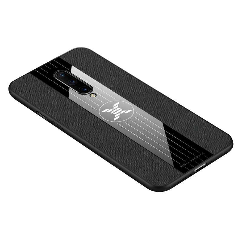 For OnePlus 7 Pro XINLI Stitching Cloth Texture Shockproof TPU Protective Case(Black)