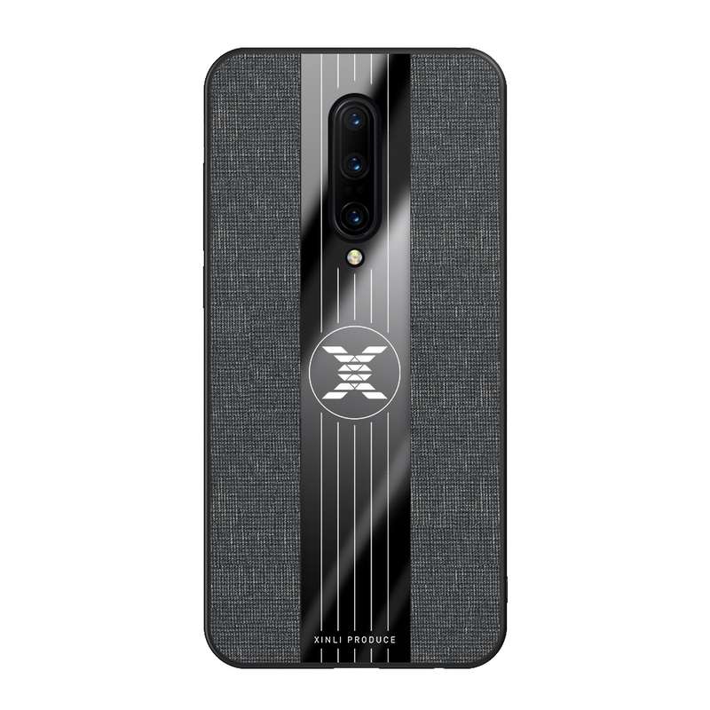 For OnePlus 7 Pro XINLI Stitching Cloth Texture Shockproof TPU Protective Case(Black)