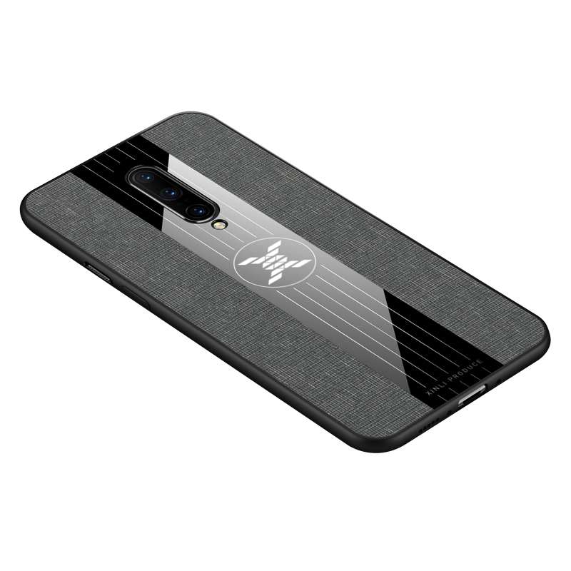 For OnePlus 7 Pro XINLI Stitching Cloth Texture Shockproof TPU Protective Case(Black)