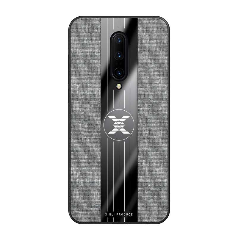 For OnePlus 7 Pro XINLI Stitching Cloth Texture Shockproof TPU Protective Case(Black)