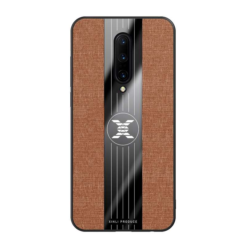 For OnePlus 7 Pro XINLI Stitching Cloth Texture Shockproof TPU Protective Case(Black)