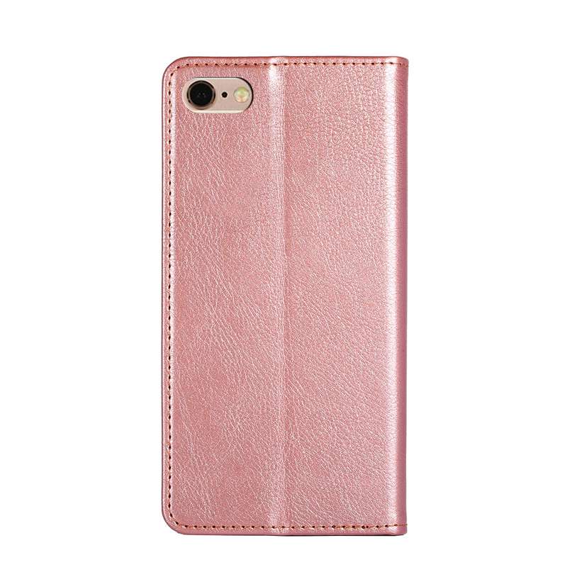 For iPhone 6 / 6s PU + TPU Gloss Oil Solid Color Magnetic Horizontal Flip Leather Case with Holder &