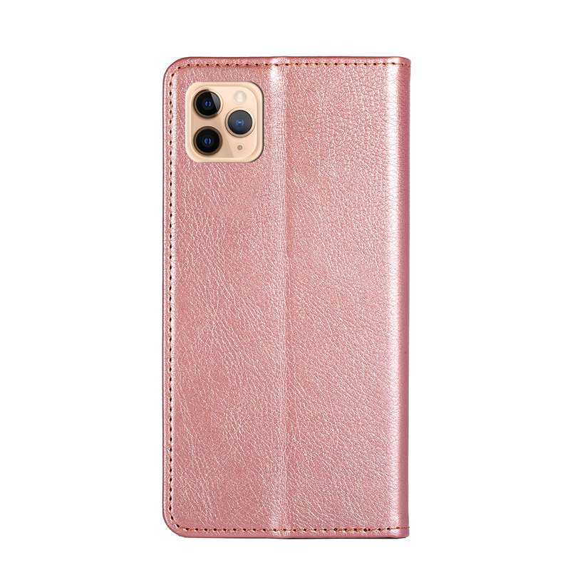 For iPhone 11 Pro Max PU + TPU Gloss Oil Solid Color Magnetic Horizontal Flip Leather Case with Hold