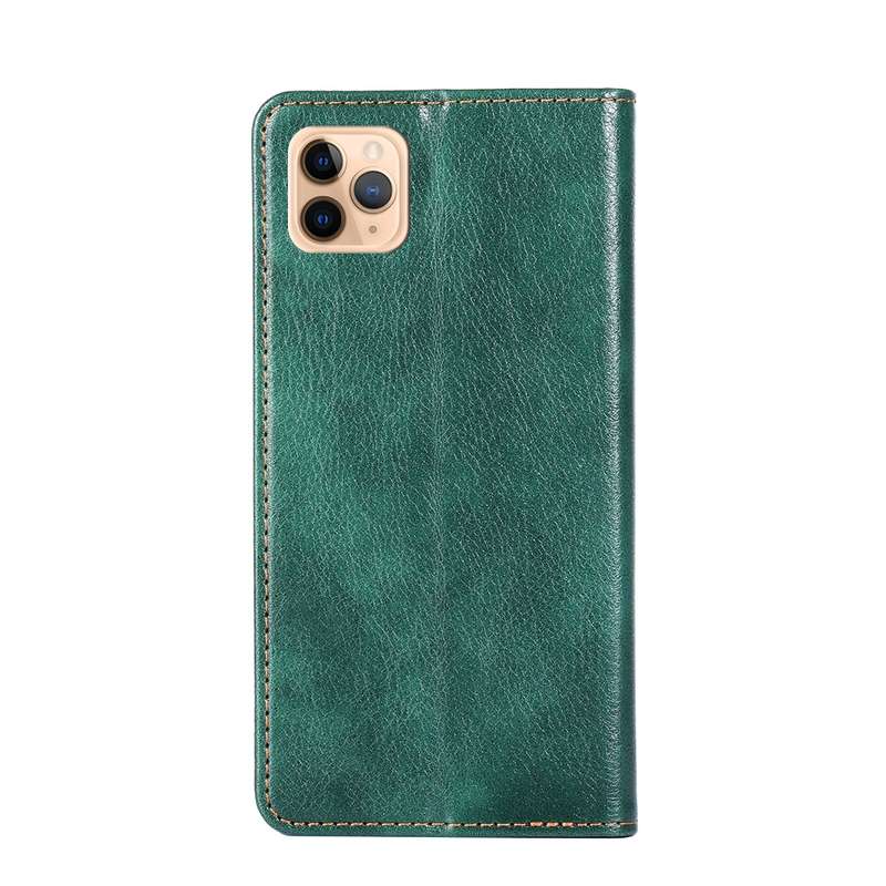 For iPhone 11 Pro Max PU + TPU Gloss Oil Solid Color Magnetic Horizontal Flip Leather Case with Hold