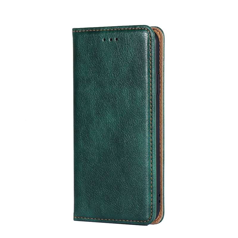 For Samsung Galaxy A10 PU + TPU Gloss Oil Solid Color Magnetic Horizontal Flip Leather Case with Hol