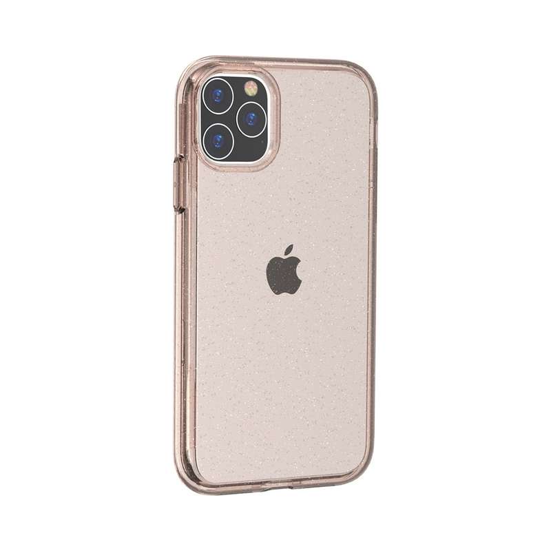 For iPhone 11 Pro Max Shockproof Terminator Style Glitter Powder Protective Case(Pink)