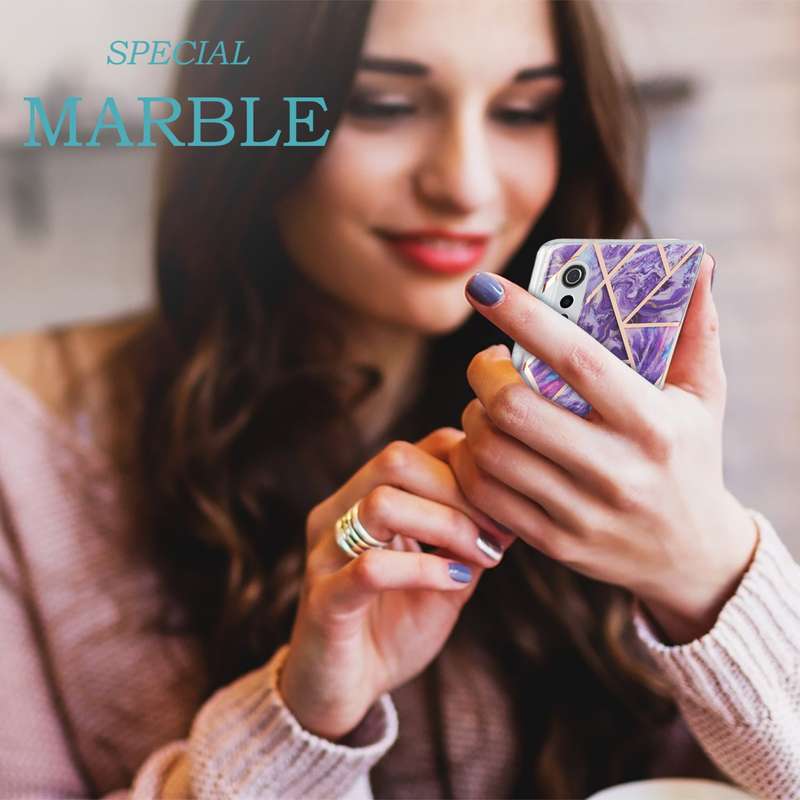 For LG Velvet 4G / Velvet 5G / G9 3D Electroplating Marble Pattern TPU Protective Case(Light Purple)