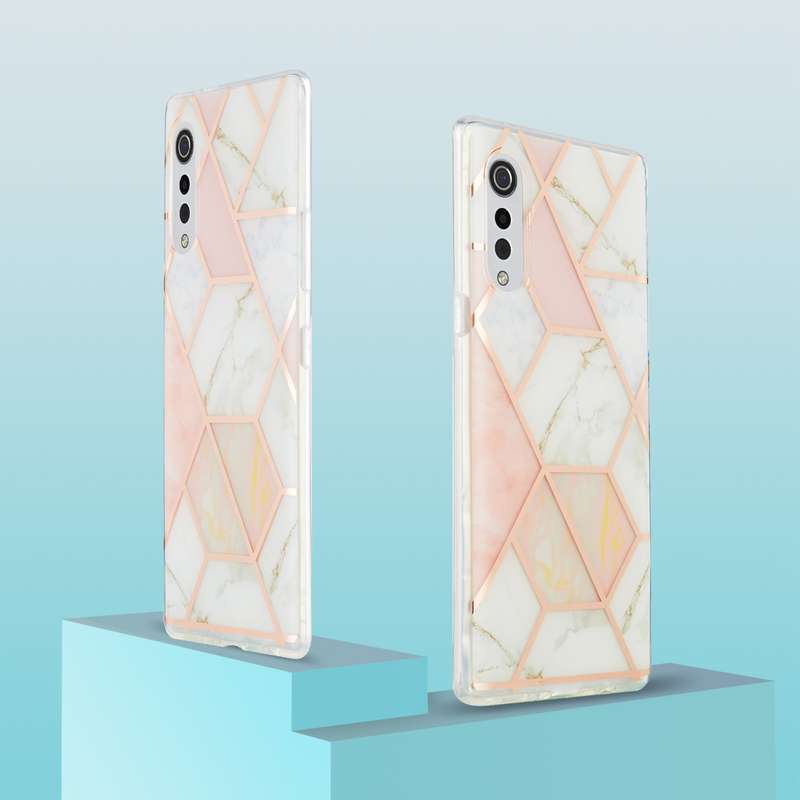 For LG Velvet 4G / Velvet 5G / G9 3D Electroplating Marble Pattern TPU Protective Case(Light Purple)