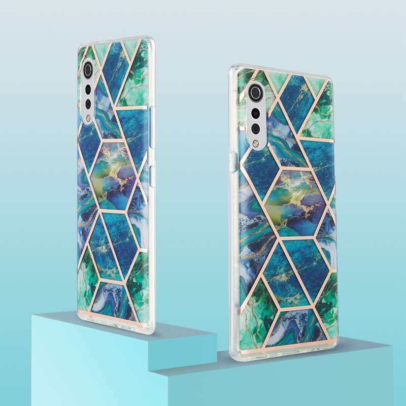 For LG Velvet 4G / Velvet 5G / G9 3D Electroplating Marble Pattern TPU Protective Case(Light Purple)