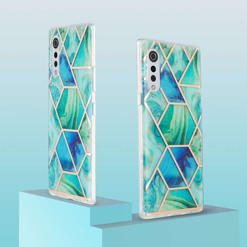 For LG Velvet 4G / Velvet 5G / G9 3D Electroplating Marble Pattern TPU Protective Case(Light Purple)