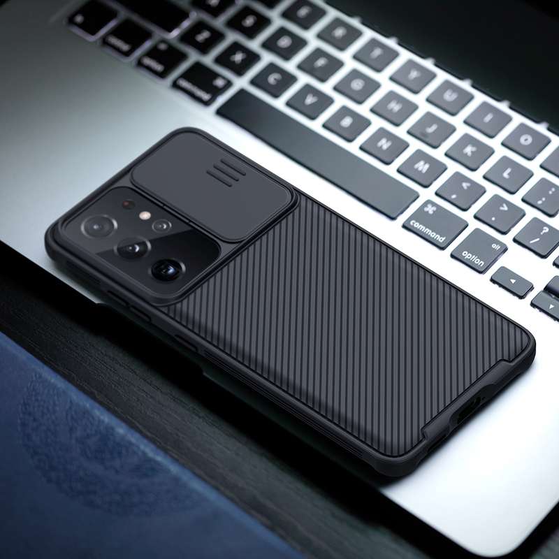 For Samsung Galaxy S21 Ultra 5G NILLKIN Black Mirror Pro Series Camshield Full Coverage Dust-proof S