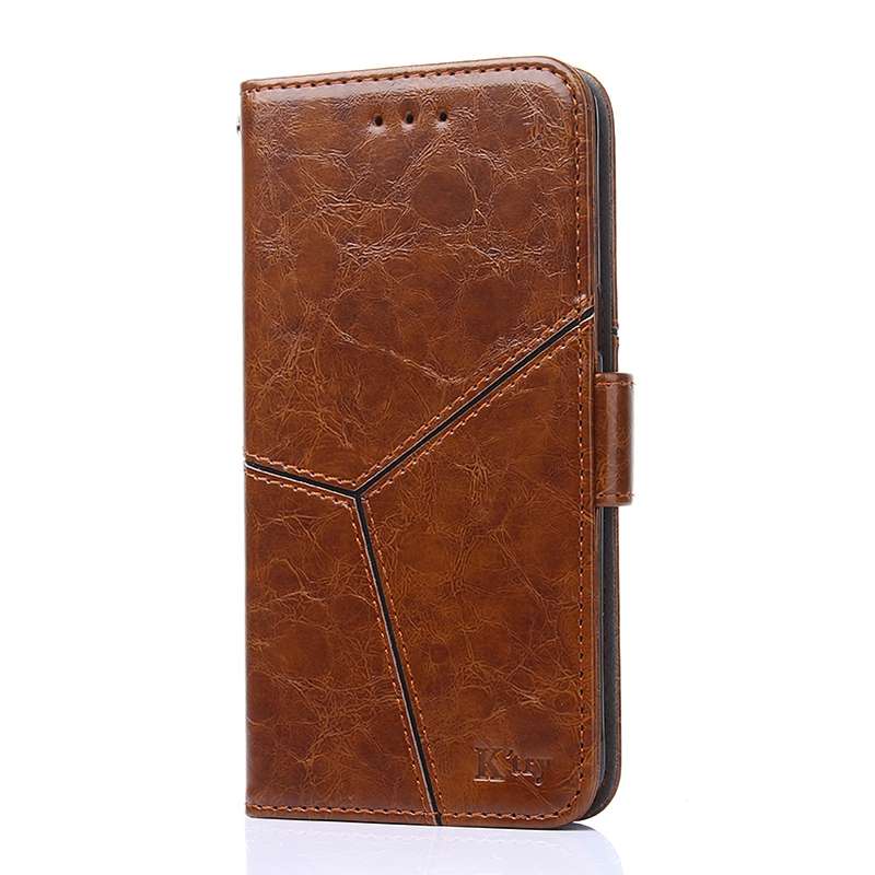 For Samsung Galaxy A52 5G / 4G Geometric Stitching Horizontal Flip TPU + PU Leather Case with Holder