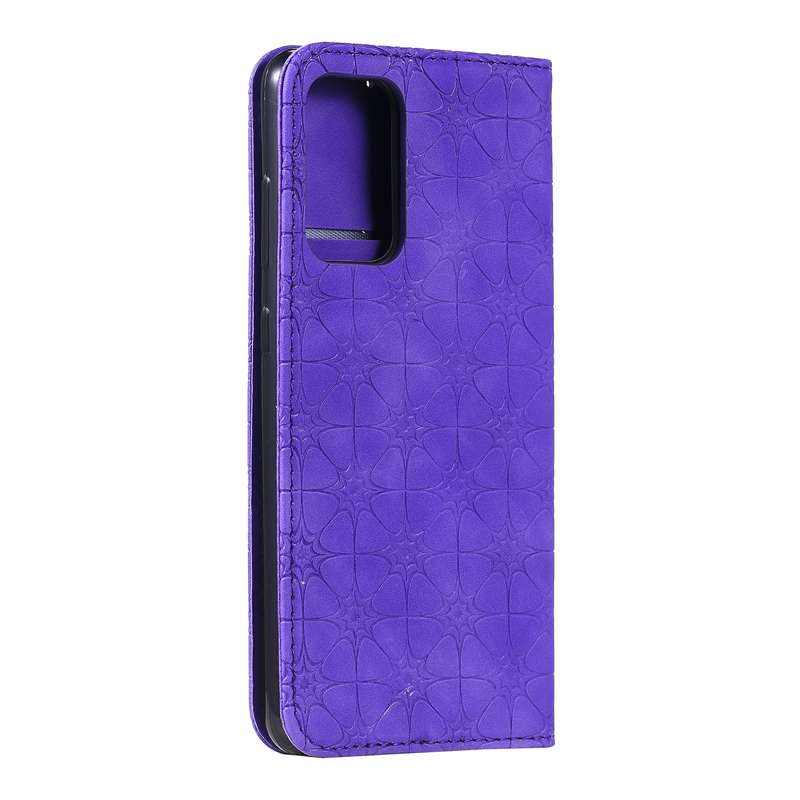For Samsung Galaxy A72 5G / 4G Lucky Flowers Embossing Pattern Magnetic Horizontal Flip Leather Case