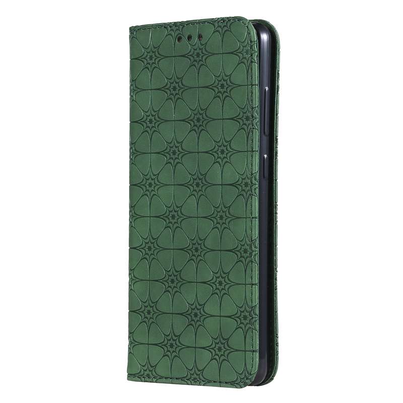 For Samsung Galaxy A72 5G / 4G Lucky Flowers Embossing Pattern Magnetic Horizontal Flip Leather Case