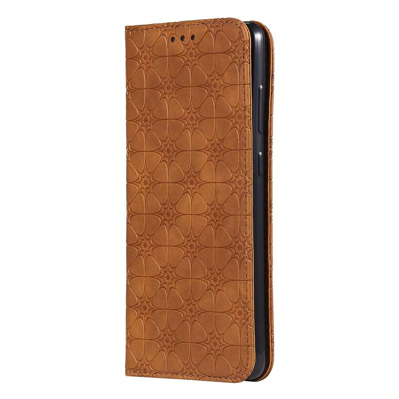 For Samsung Galaxy A72 5G / 4G Lucky Flowers Embossing Pattern Magnetic Horizontal Flip Leather Case