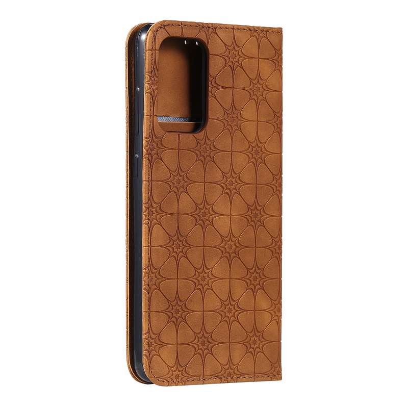 For Samsung Galaxy A72 5G / 4G Lucky Flowers Embossing Pattern Magnetic Horizontal Flip Leather Case
