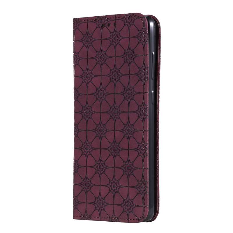 For Samsung Galaxy A72 5G / 4G Lucky Flowers Embossing Pattern Magnetic Horizontal Flip Leather Case