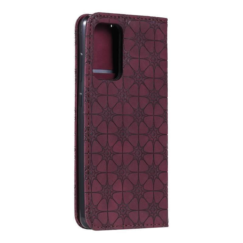 For Samsung Galaxy A72 5G / 4G Lucky Flowers Embossing Pattern Magnetic Horizontal Flip Leather Case