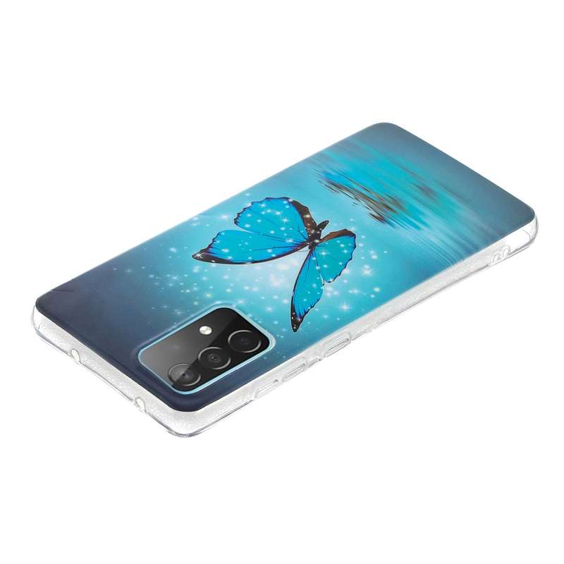 For Samsung Galaxy A52 5G / 4G Luminous TPU Mobile Phone Protective Case(Butterfly)
