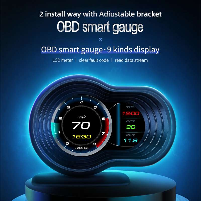 F9 OBD2 Car HUD Head-up Display Speed / Water Temperature / Voltage Display