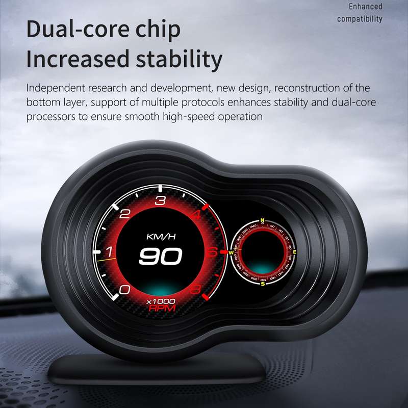 F9 OBD2 Car HUD Head-up Display Speed / Water Temperature / Voltage Display