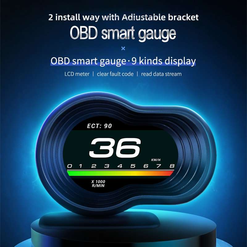 F9 OBD2 Car HUD Head-up Display Speed / Water Temperature / Voltage Display