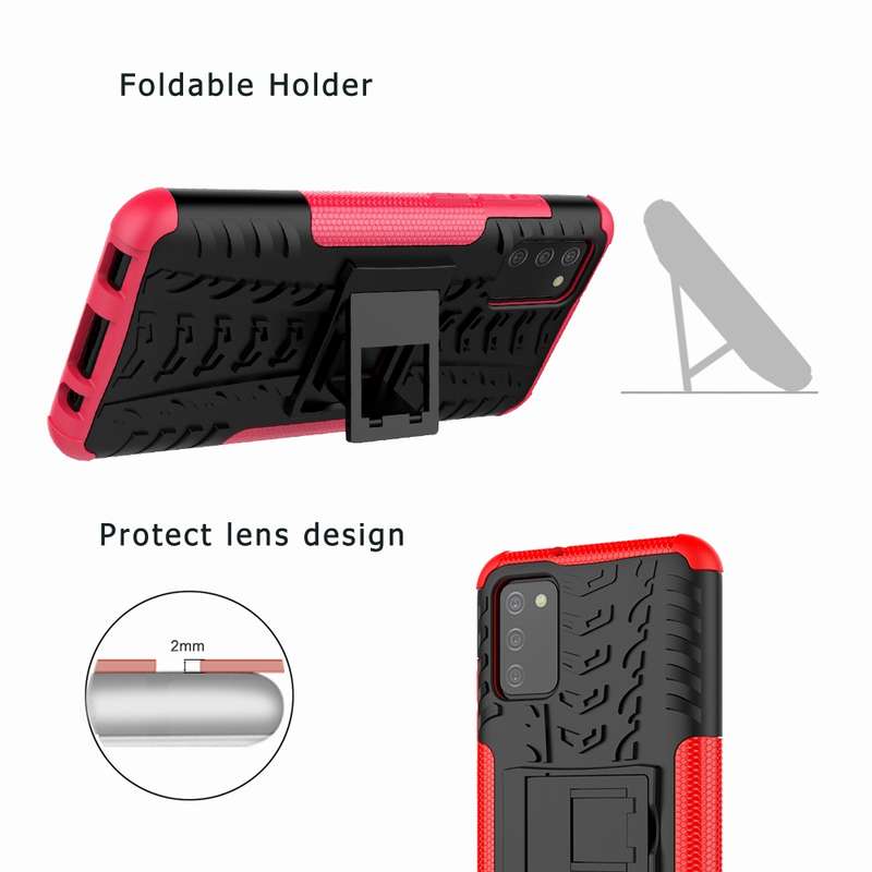 For Samsung Galaxy S9 Plus Solid Color PC + TPU Protective Case with Holder & Card Slots(Rose Gold)
