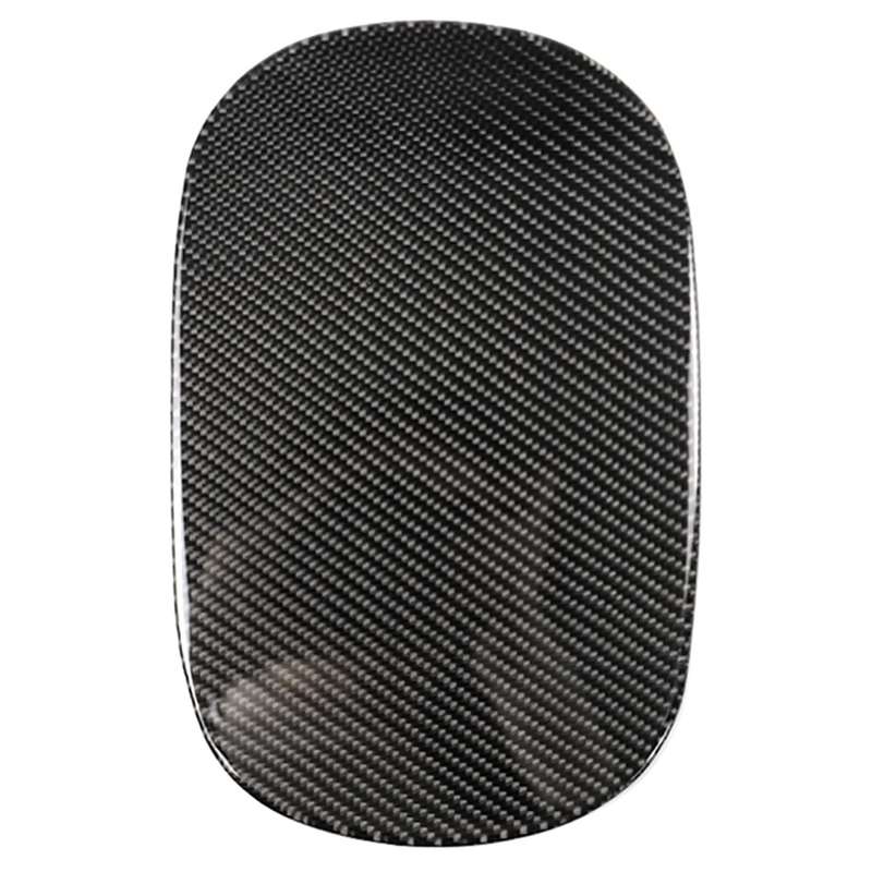 Car Carbon Fiber Fuel Tank Cap Decorative Sticker for Mercedes-Benz C Class W205 2015-2018, Left and