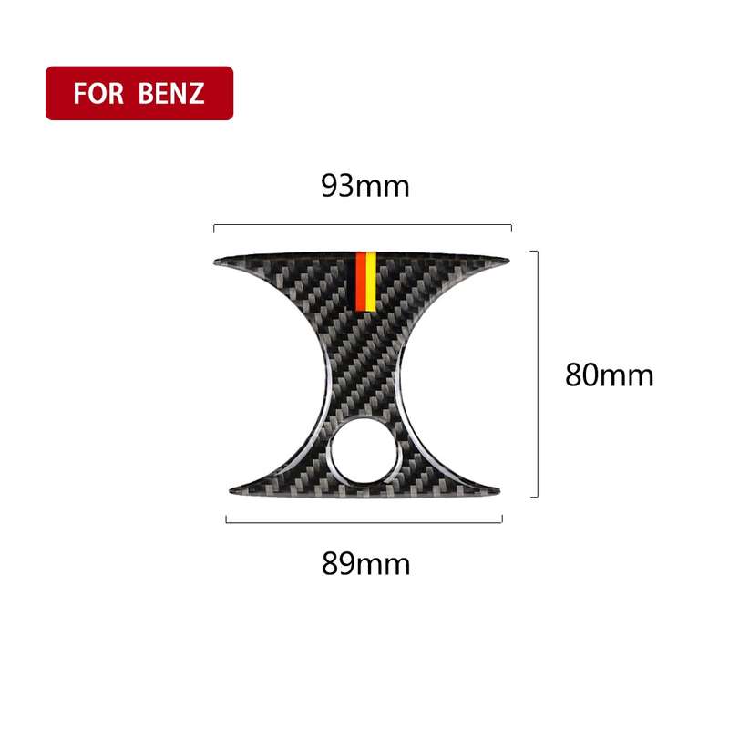 Car Carbon Fiber Rear Air Outlet Middle Decorative Sticker for Mercedes-Benz C Class W205 C180 C200