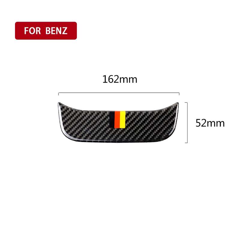 Car Carbon Fiber Rear Air Outlet Lower Decorative Sticker for Mercedes-Benz C Class W205 C180 C200 C