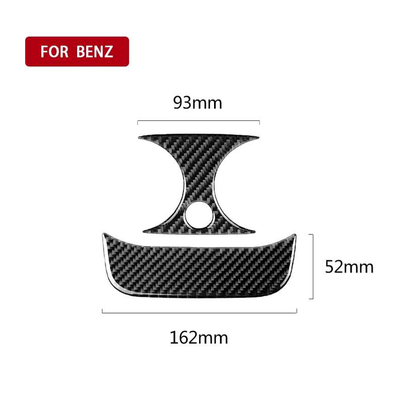 Car Carbon Fiber Rear Air Outlet Set Decorative Sticker for Mercedes-Benz C Class W205 C180 C200 C30