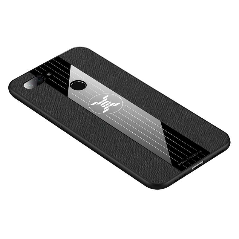 For Xiaomi Mi 8 Lite XINLI Stitching Cloth Texture Shockproof TPU Protective Case(Black)