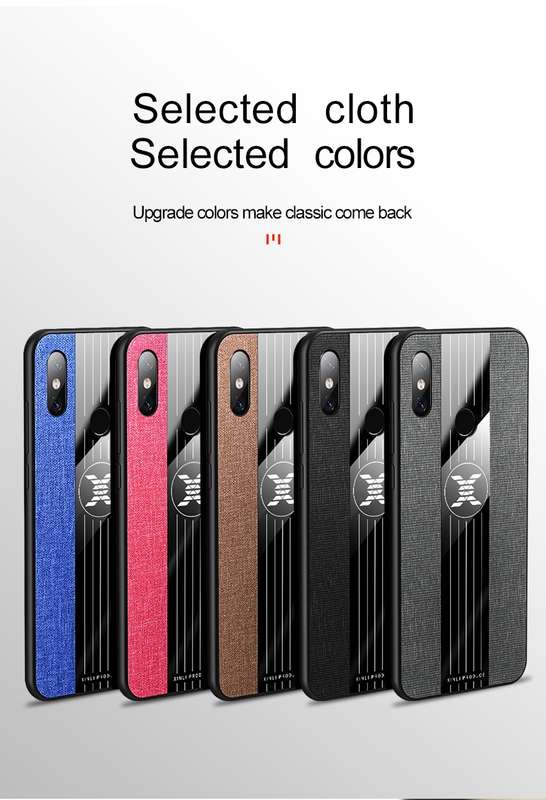 For Xiaomi Mi 8 Lite XINLI Stitching Cloth Texture Shockproof TPU Protective Case(Black)