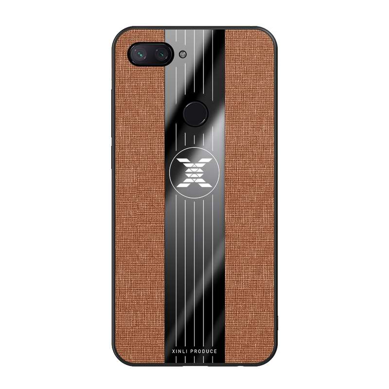 For Xiaomi Mi 8 Lite XINLI Stitching Cloth Texture Shockproof TPU Protective Case(Black)