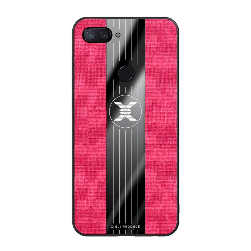 For Xiaomi Mi 8 Lite XINLI Stitching Cloth Texture Shockproof TPU Protective Case(Black)