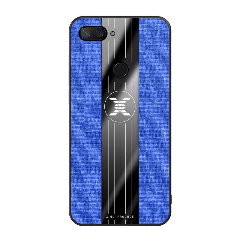 For Xiaomi Mi 8 Lite XINLI Stitching Cloth Texture Shockproof TPU Protective Case(Black)