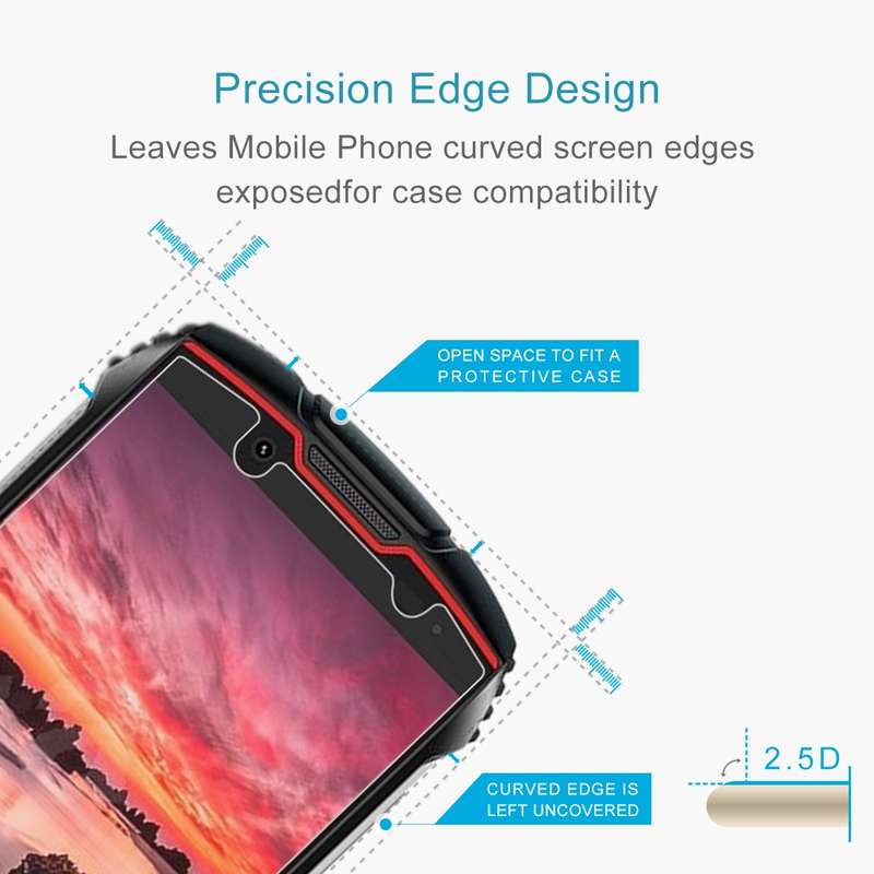 For Cubot KingKong Mini 50 PCS 0.26mm 9H Surface Hardness 2.5D Explosion-proof Tempered Glass Non-fu